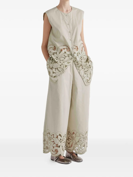  Meimeij Pocket Palazzo Pants - Neutrals 