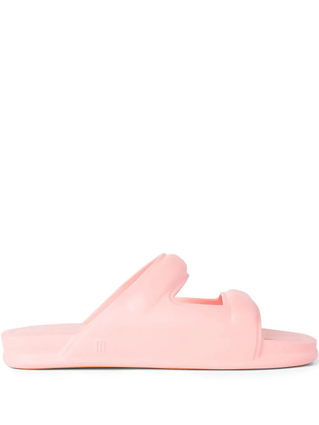  Melissa Double-strap Square-toe Slides - Pink 