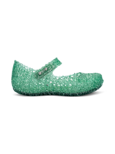  Melissa Glitter-embellished Ballet Flats - Green 