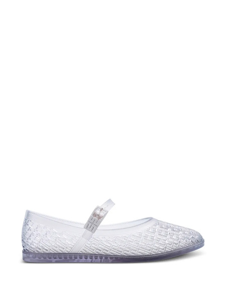  Melissa Harper Buckle-strap Ballet Flats - White 