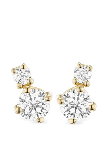  Melissa Kaye 18k Yellow Gold Diamond Double Stud Earrings 
