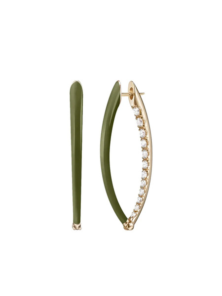  Melissa Kaye 18k Yellow Gold Medium Cristina Diamond Earrings 