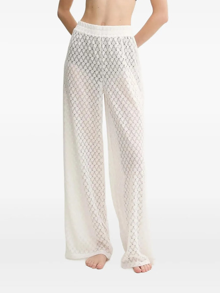  Melissa Odabash Adi Crochet-pattern Trousers - White 