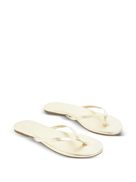  Melissa Odabash Logo-detail Flip Flops - Gold 