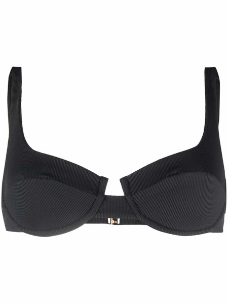  Melissa Odabash Montreal Ribbed Bikini Top - Black 