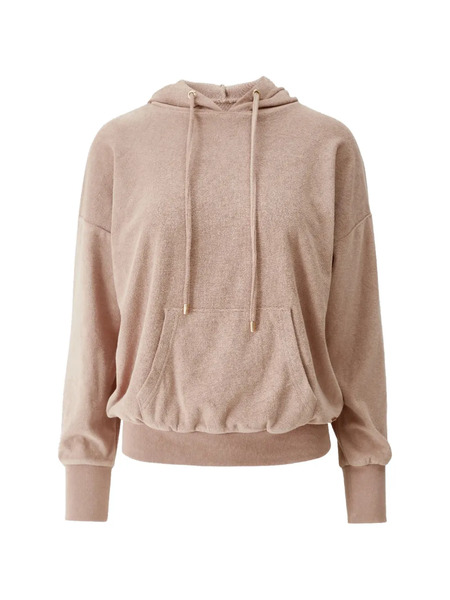  Melissa Odabash Nora Drawstring Hoodie - Neutrals 