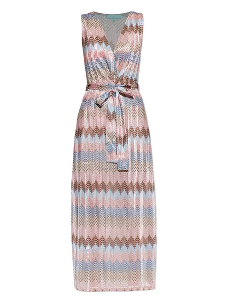  Melissa Odabash Zigzag Stripe Maxi Dress - Pink 