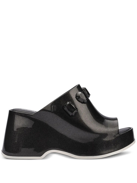  Melissa Patty Stones Mules - Black 