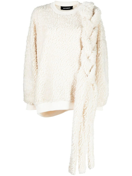  Melitta Baumeister Braid-detail Fleece Sweatshirt - White 