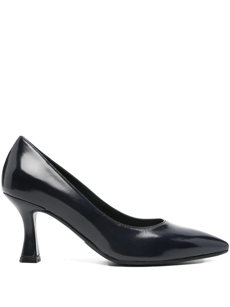  Melluso 70mm Pointed Leather Pumps - Blue 