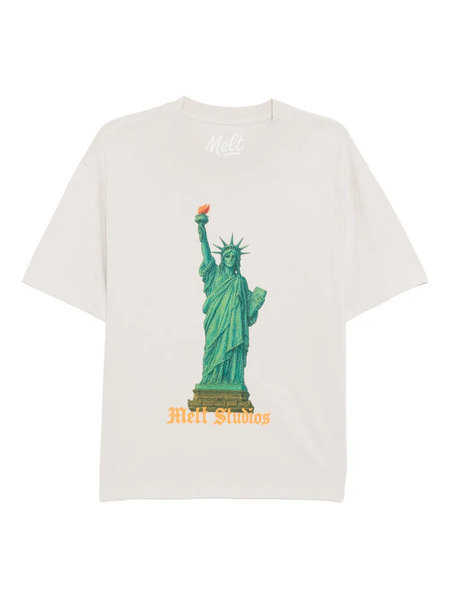  Melt Graphic=print T-shirt - Neutrals 