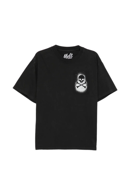  Melt Skull-print T-shirt - Black 