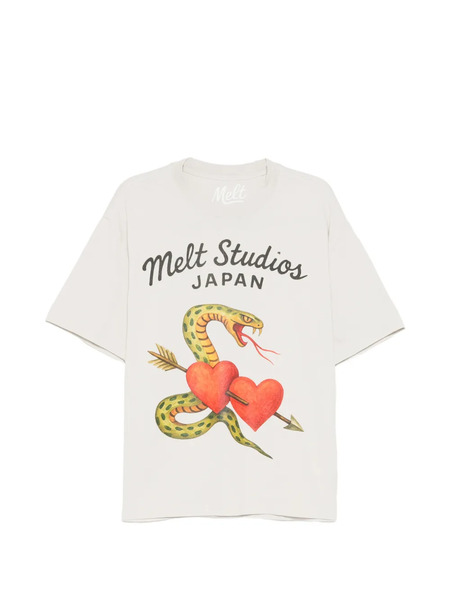  Melt Snake-print T-shirt - Neutrals 