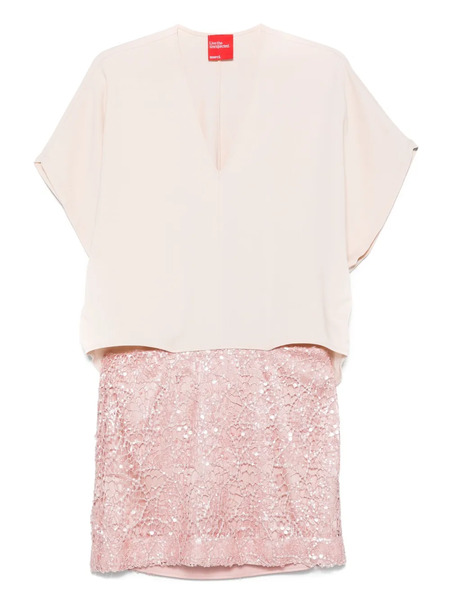  Merci Panelled Mini Dress - Pink 