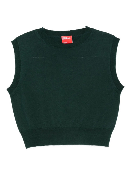  Merci Round-neck Sleeveless Top - Green 