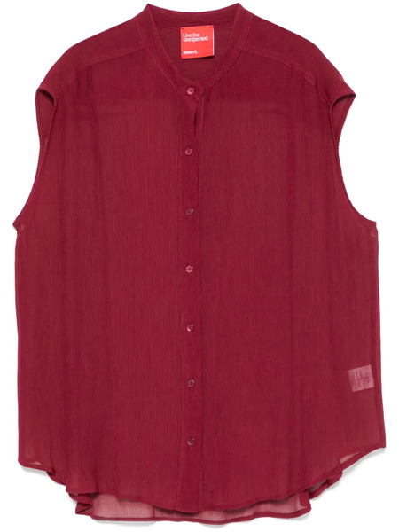  Merci Semi-sheer Shirt - Red 