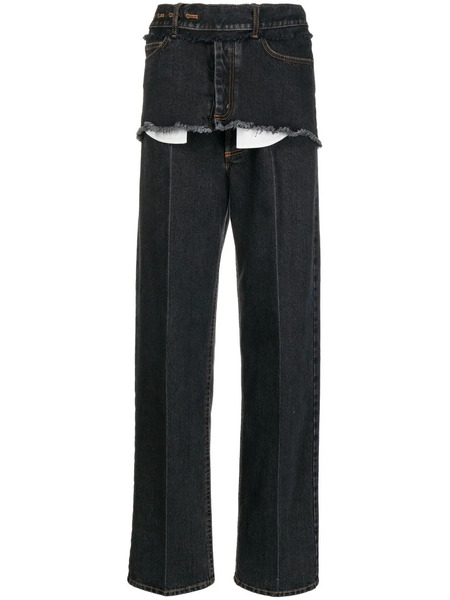  Meryll Rogge Disconnected Raw-cut Jeans - Black 