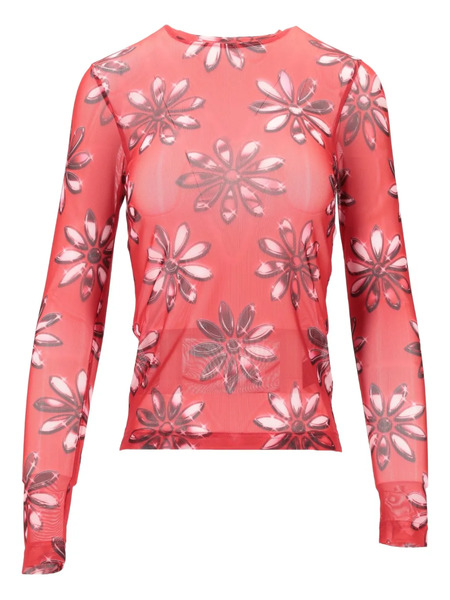  Meryll Rogge Floral Long-sleeved T-shirt - Red 
