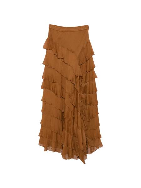  Mes Demoiselles Ruffled Skirt - Brown 
