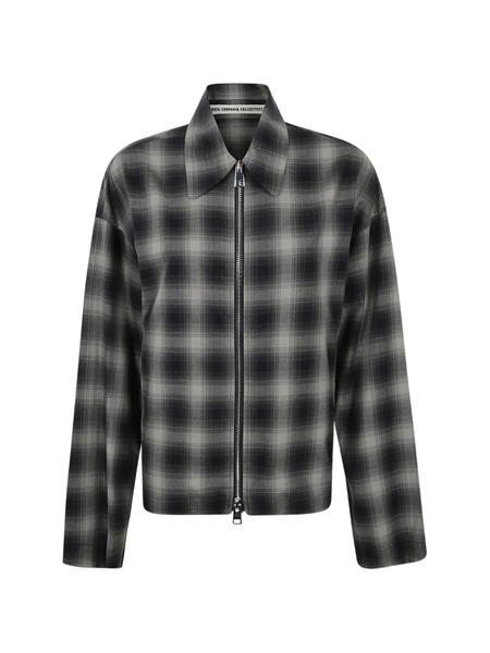  Meta Campania Collective Checked Zip Shirt - Grey 