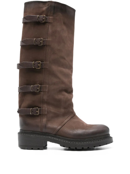 Metisse Buckle-details Boots - Brown 