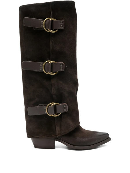  Metisse 55mm Buckle-detail Boots - Brown 