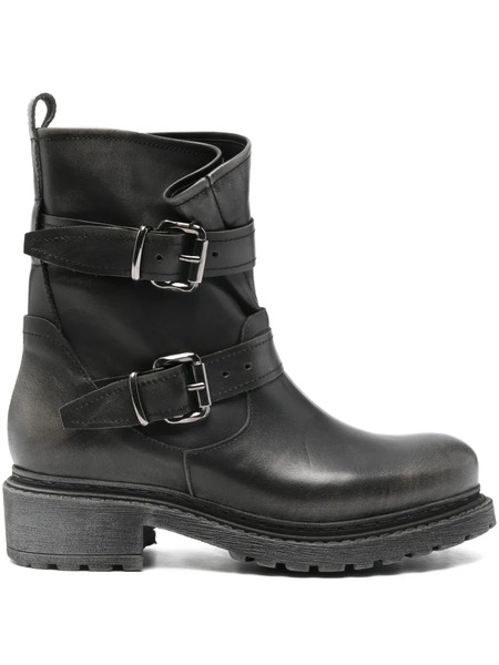  Metisse 40mm Buckle Round-toe Boots - Black 