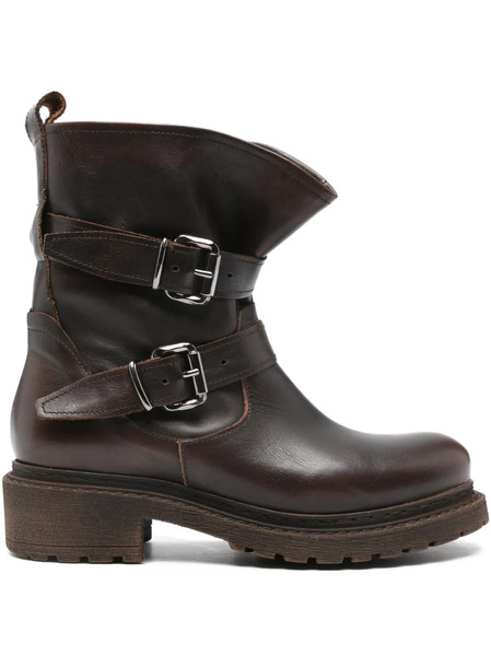  Metisse 45mm Buckle Round-toe Boots - Brown 