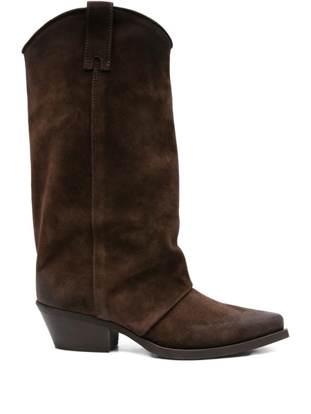  Metisse 50mm Pointed-toe Suede Cowboy Boots - Brown 