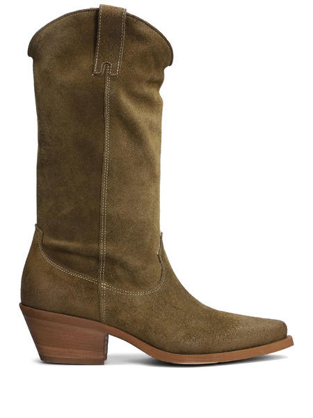  Metisse 50mm Suede Boots - Green 