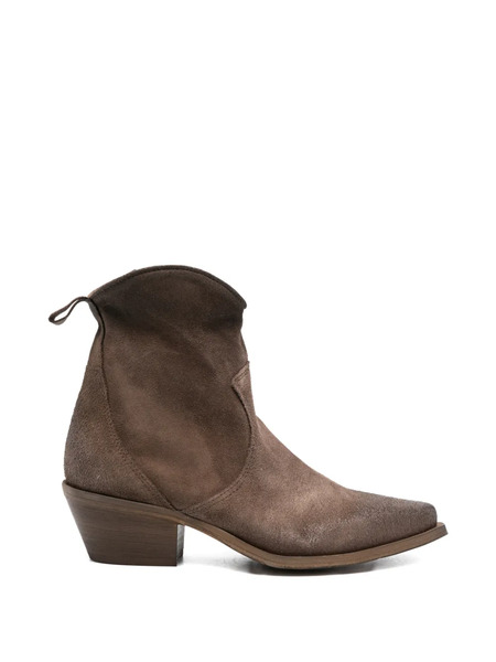  Metisse Suede Cowboy Boots - Brown 