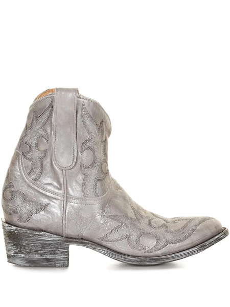  Mexicana 40mm Metallic-effect Leather Cowboy Boots - Silver 