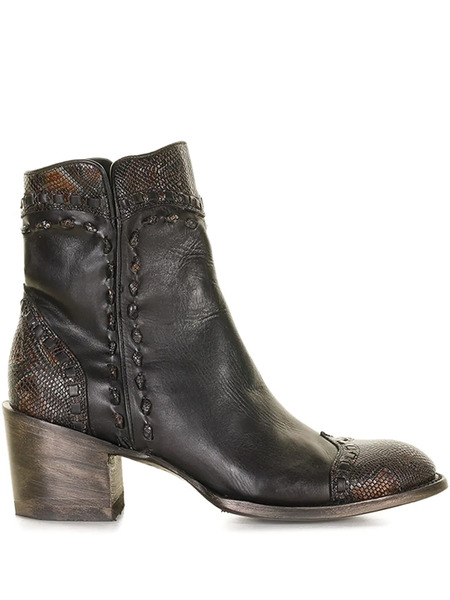 Mexicana Zip-fastening Leather Ankle Boots - Brown 