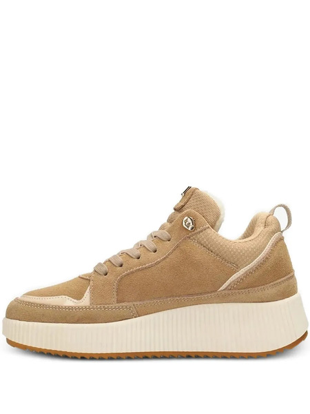  Mexx Lace-up Platform Suede Sneakers - Neutrals 