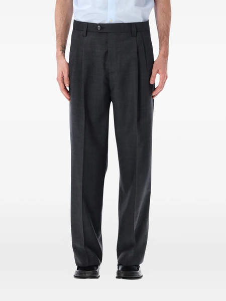  Mfpen Classic Pleated Trousers - Grey 