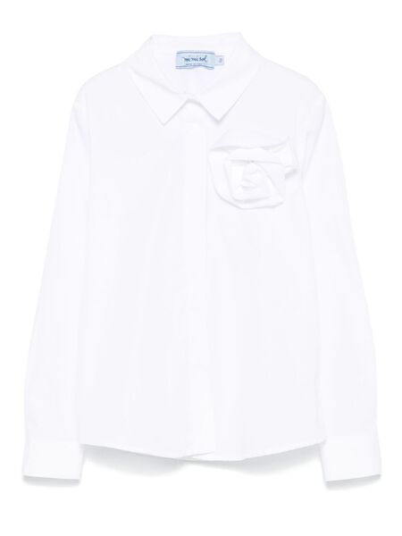  Mi Mi Sol Floral-appliqué Shirt - White 