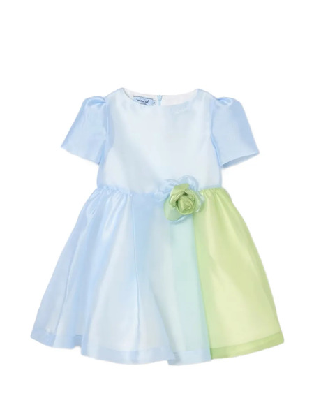  Mi Mi Sol Flower-appliqué Dress - Blue 