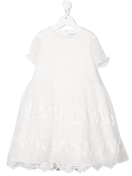  Mi Mi Sol Lace-detail Panelled Midi Dress - Neutrals 