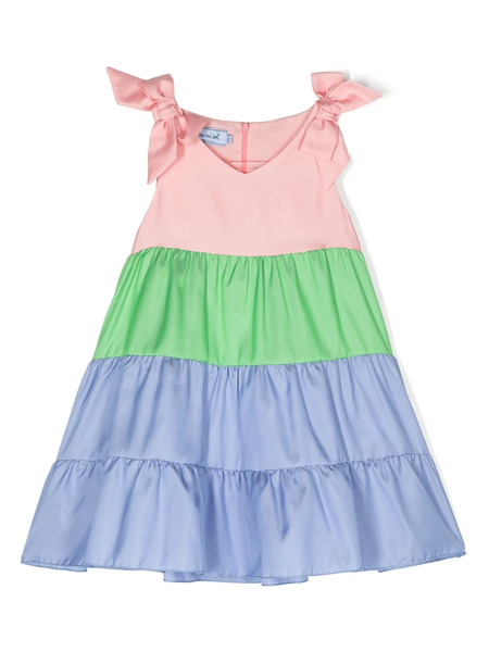  Mi Mi Sol Panelled-design Sleeveless Dress - Blue 