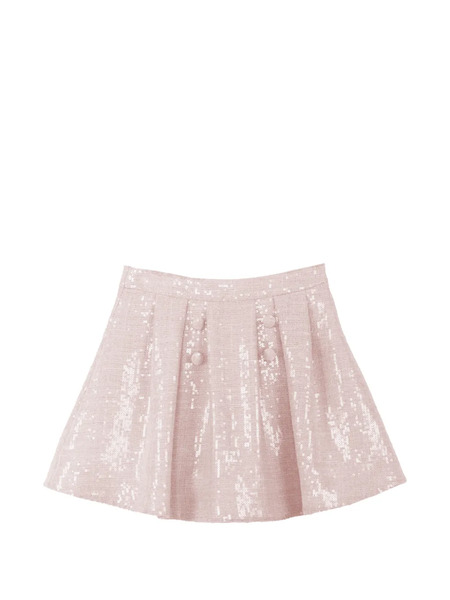  Mi Mi Sol Pleated Button Skirt - Pink 