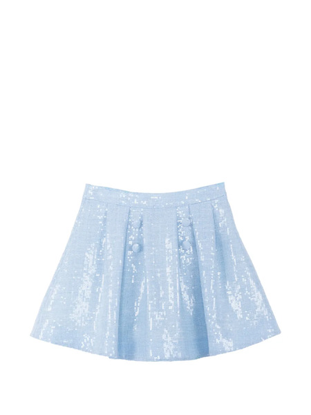  Mi Mi Sol Pleated Sequin Skirt - Blue 