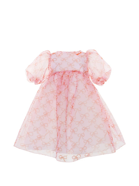  Mi Mi Sol Puff-sleeve Bow Dress - Pink 