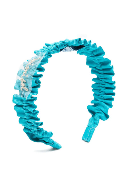  Mi Mi Sol Ruffled-effect Headband - Blue 
