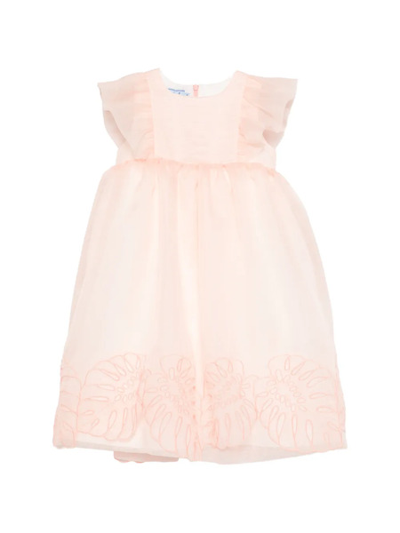  Mi Mi Sol Ruffled Embroidered Dress - Pink 