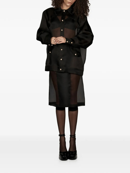  Mia Peculiar Pearl-button Shirt - Black 
