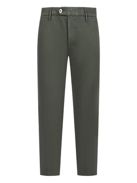  Michael Coal Buttoned Straight-leg Trousers - Green 