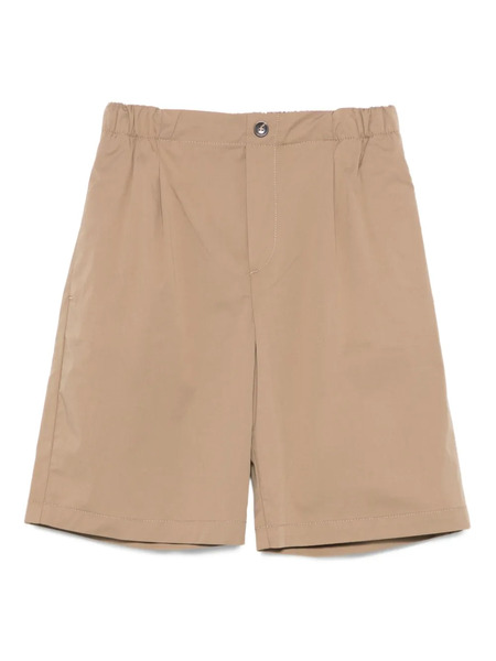  Michael Coal Elastic-waist Pleated Shorts - Brown 