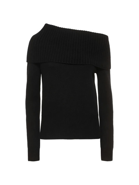  Michael Kors Asymmetric-neckline Cashmere Sweater - Black 