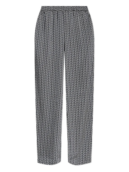  Michael Kors Chevron-print Trousers - Black 