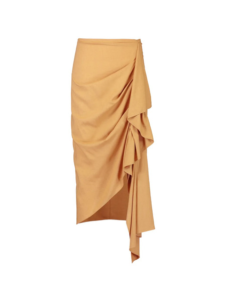  Michael Kors Collection Cascade Ruffled Midi Skirt - Neutrals 